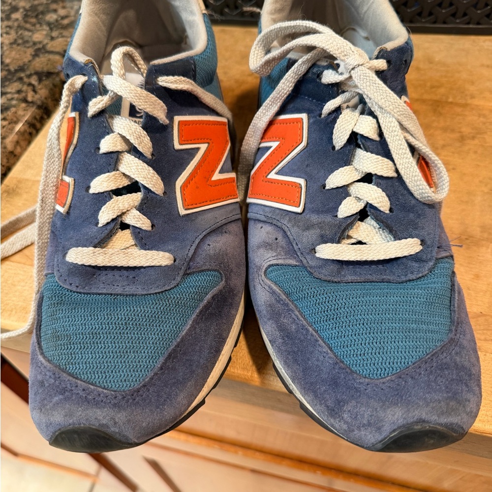New Balance x J Crew Collab  Blue and Orange 996 Sneakers. Made in USA